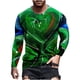 thumbnail image 1 of Camiseta de todos los días unisex para hombre Camiseta informal de manga larga con estampado gráfico en 3D del día de San Patricio Pompotops  oipoqjl6680, 1 of 9