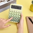 thumbnail image 3 of Calculadora Mecánica de Escritorio, Lindas Calculadoras de Botones Grandes con Pantalla LCD Grande de 12 Dígitos, Accesorios de Escritorio, Verde, 3 of 7
