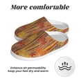 thumbnail image 6 of KLL Autumn Maple Leaf Stripes Pattern Adult Unisex Cozy Slippers,Fuzzy Slip-on Slippers TPR Sole Slippers Comfort Plush Home Footwear for Indoor & Outdoor-46/47, 6 of 7