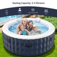 thumbnail image 4 of Costway 4 Personne Gonflable Spa Spa Spa Rond Portable avec 108 Jets de Bulles Bleu, 4 of 10