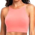 thumbnail image 2 of Women's Plus Size Swim Top Solid Color Adjustable Straps Removable Pads Racerback Tankini Top Summer Beach Pool Bathing Suit Pink, 2 of 5