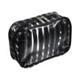 thumbnail image 1 of Neceser transparente Unique Bargains Organizador de cosméticos con cremallera de viaje 8,07 x 2,56 negro, 1 of 7