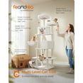 thumbnail image 4 of 81.1"H Cat Tree Cat Tower for Indoor Cats, Plush Multi-Level Cat Condo with Scratching Posts, Perches, Caves, Hammock, Cream White, 4 of 7