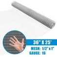 thumbnail image 2 of Fencer Wire Welded Wire Fence 16 Gauge, Galvanized Welded Fence Wire Roll, Mesh Size 0.5-Inch x 1-Inch, Hog Wire Fencing Cage, Multiple Use for Home Improvement & Animals Enclosure (3ft. x 25ft.), 2 of 9