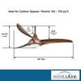 thumbnail image 5 of 52" Minka Aire Light Wave Distressed Koa Indoor Ceiling Fan Handheld Remote Control for Living Room Bedroom Kitchen Dining, 5 of 6