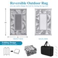 thumbnail image 3 of Alfombra Bsmathom, 152 x 243 cm, impermeable, para exteriores, reversible, gris, 3 of 9