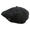 thumbnail image 2 of Big Size 6 Panel Herringbone Applejack Ivy Cap - Black 2XL-3XL, 2 of 5