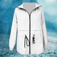 thumbnail image 3 of Outdoor Hiking Jacket With Hood Breathable Raincoat For Trekking & Leisure Mid Length Windbreaker Coat Lightweight Jacket with Hood Women Womens Tall Rain Jacket Raincoat for Women Nylon Rain Coats, 3 of 8