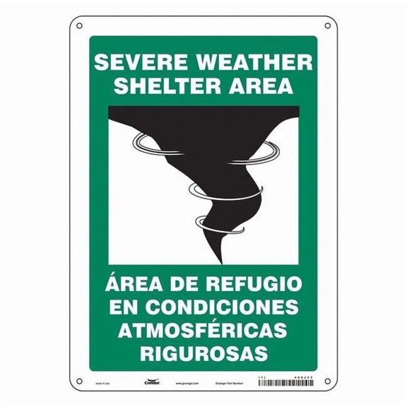 Condor Safety Sign,14 in x 10 in,Aluminum 480J33