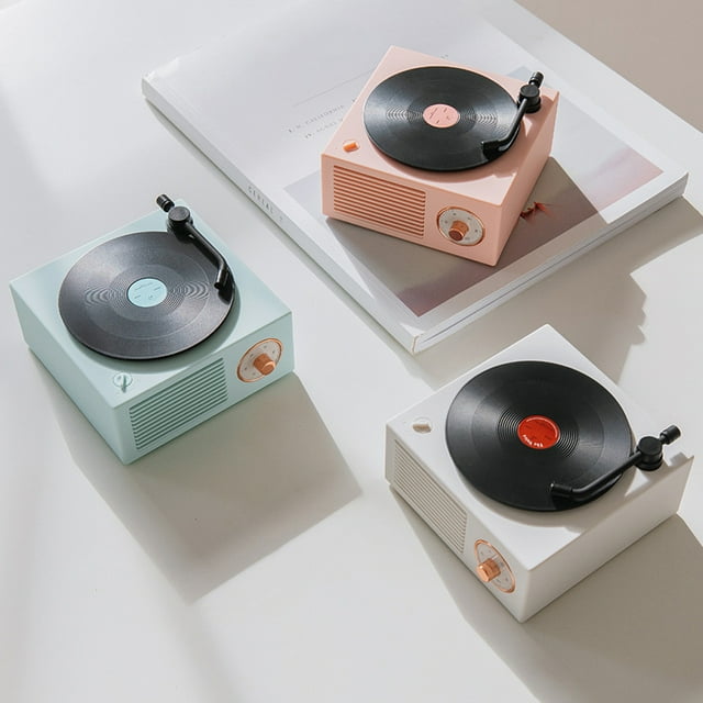 Turntable Speaker Vintage Record Player Stereo Turntable Speaker Vinyl Record Player Bluetooth Turntable Speaker