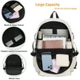 thumbnail image 5 of College School Bag for Men Women Laptop Backpack 15.6 Inch Anti Theft Travel Daypack Large Elementary Middle High Bookbags for Teens Girls Boys Students-Medium,off-white, 5 of 7
