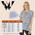 thumbnail image 6 of White Mark Short Sleeve Printed Tie-Neck Blouse, Women's Plus, 1X-3X, 6 of 6
