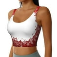 thumbnail image 2 of Goofa Winter Christmas Snowflake Printed Sports Bras for Women, High Impact Running Bra Workout Crop Tank Tops Longline Sports Bra Push up-X-Large, 2 of 9