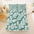 thumbnail image 5 of Erosebridal Rustic Plant Leaves Bed Sheets,Green White King Sheets For Girls Kids 4 Pieces, 5 of 6