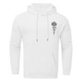 thumbnail image 5 of Yindaity Mens 2024 Casual Cotton Hooded Collar Drawstring Hoodies Pullover Sweatshirts Casual Long Sleeve Shirts (White,2XL), 5 of 5