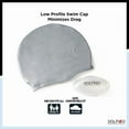 thumbnail image 3 of Dolfino Pro Silicone Swim Cap - Silver, 3 of 4