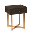 thumbnail image 1 of HomeFare Bois un Tiroir Or X Base Table d'Appoint, 1 of 11