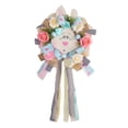 thumbnail image 4 of Corona de Conejo de Pascua, Corona Artificial, Adorno Colgante de , Corona de Primavera para Puerta Delantera, Ventana, Celebración, Fiesta, B, 4 of 9