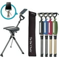 thumbnail image 1 of STEP2GOLD Ta-Da Chair Series 2 PRO, Bastón Portátil, Bastón con Asiento, Silla Plegable, Bastón de Senderismo, para Camping, Senderismo, Aluminio Ligero, Fácil de Transportar, Antideslizante (Negro), 1 of 5