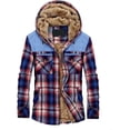 thumbnail image 1 of Camisas de franela para hombre, camisas gruesas y cálidas de algodón, chaquetas de polar a cuadros, 1 of 5