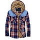 thumbnail image 1 of Camisas de franela para hombre, camisas gruesas y cálidas de algodón, chaquetas de polar a cuadros, 1 of 5