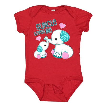 

Inktastic Guncle Loves Me-cute Elephants Gift Baby Boy or Baby Girl Bodysuit