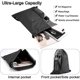 thumbnail image 5 of Bolsa de gimnasio con cordón y portabotellas, mochila impermeable con cordón, bolsa de playa para deporte, gimnasio, mochila de viaje (/gris), 5 of 5