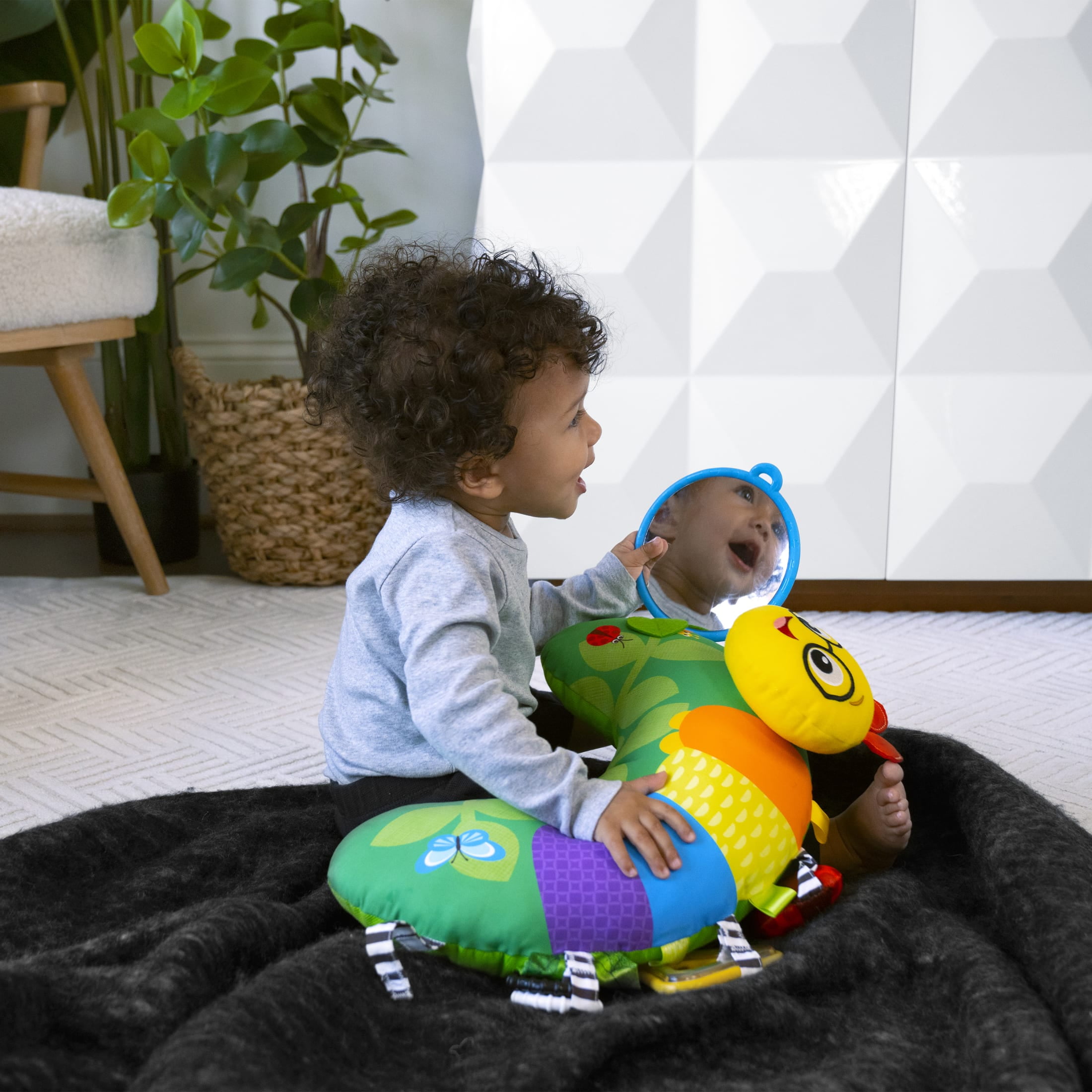 Baby Einstein Cal-a-Pillow Tummy Time Baby Activity Pillow for Ages 0+ Months