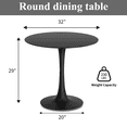 thumbnail image 3 of 32" Round Dining Table/Tulip Table, Mid Century Modern Wood Dining Table, Black, 3 of 7