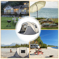 thumbnail image 5 of COTINSE Instant Pop Up Camping Tent, 4 Person Waterproof Family Tent with Front Awning, Dual Mesh Doors, Storage Pockets and Carry Bag for Camping, Traveling, Khaki, 5 of 8