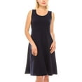 thumbnail image 3 of Urban Diction Womens Casual Navy Sleeveless Empire Waist Dress Size M, 3 of 4