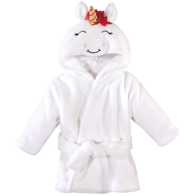 Albornoz Hudson Baby de peluche con cara de animal con forma de unicornio navideño