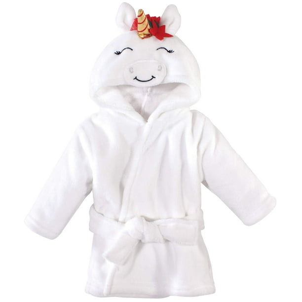 Albornoz Hudson Baby de peluche con cara de animal con forma de unicornio navideño