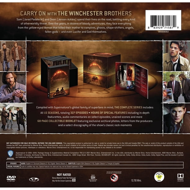 Supernatural: The Complete Series [DVD] - English Only - Walmart.ca