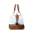thumbnail image 4 of Weekender Travel Gym Duffle in Canvas and Leather with Separate Shoe Compartment, 4 of 13