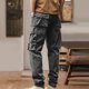 thumbnail image 4 of Pantalones largos para hombre, cintura elástica, transpirables, cómodos, suaves, informales, de playa, de poliéster, 4 of 5