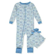 Sleep On It Baby Boys' Balloon Coveralls With Security Blanket - blue, 24 months (Infant)