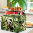 thumbnail image 3 of Xixirimido Panda Green Forest Print Toaster Cover Dust-proof Toaster Cover for Standard Bread Maker Cover with Drawstring Kitchen Small Appliance Protector Cover, for 2 Slice, 3 of 7