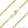 thumbnail image 1 of 1.9mm Miami Cuban / Curb Link Italian Chain Necklace in Solid .925 Sterling Silver w/ 14k Yellow Gold, 1 of 2