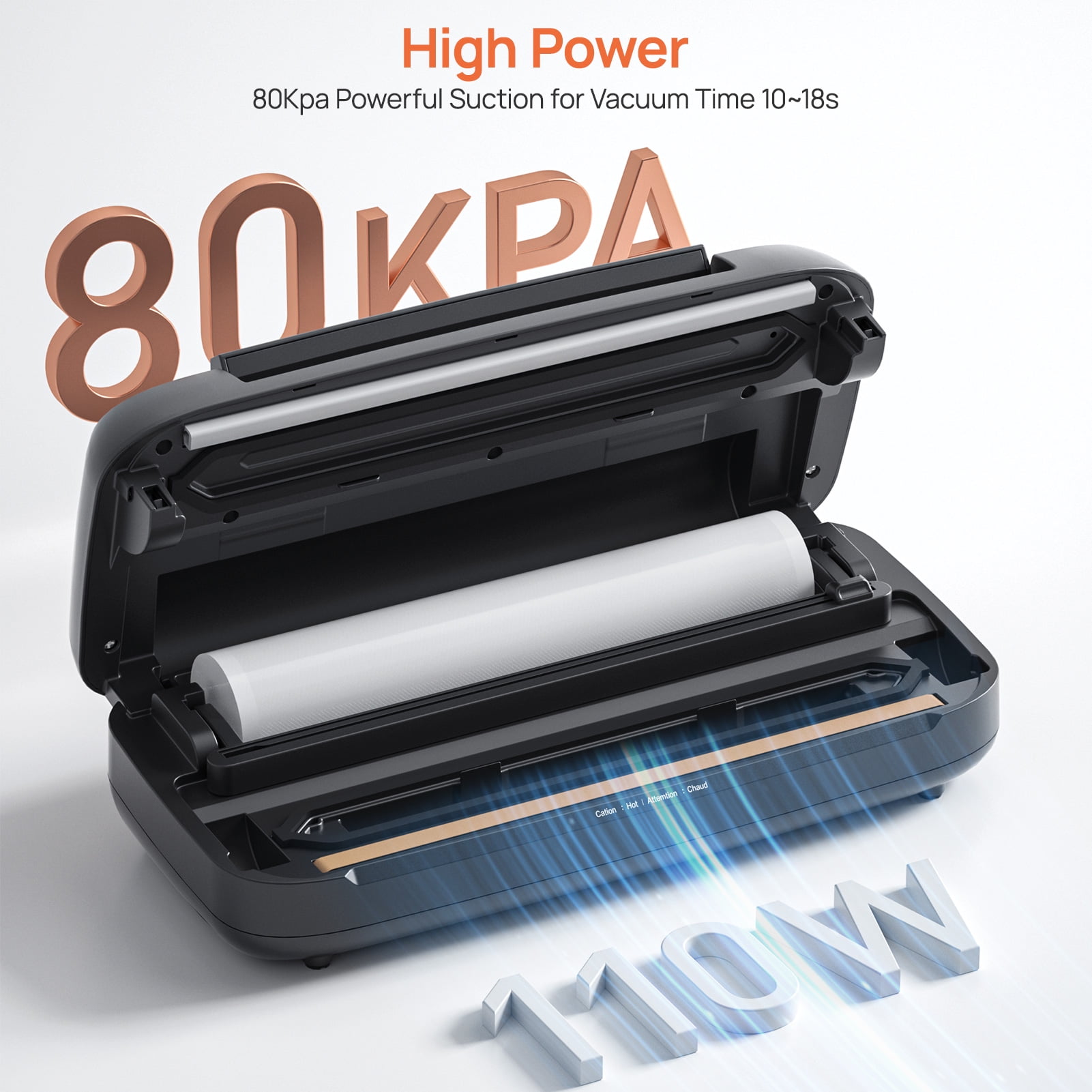 SEATAO VH5156 Fast Vacuum Sealer 80Kpa with 1 Sealing Rolls of Bags