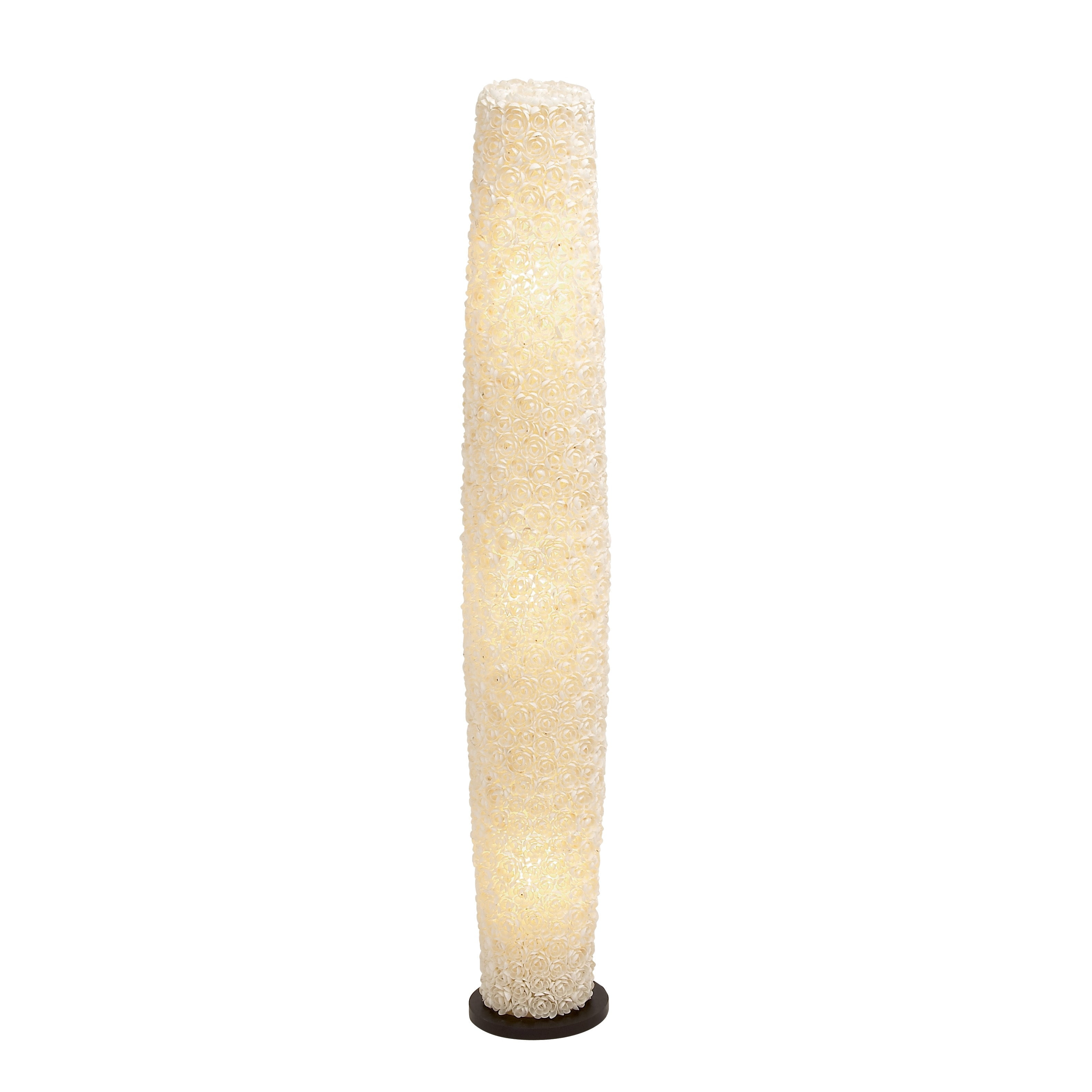 Uma Benzara Fiber Glass Wood Contemporary Floor Lamp Com Departments