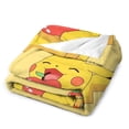 thumbnail image 3 of Manta de Pikachu de varios tamaños, súper suave, de tela con superficie vertical, acogedora y cálida, adecuada para cama, sofá, camping, viajes, para todas las estaciones, ligera y compacta, 30 x 50, 3 of 8