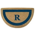 thumbnail image 1 of Single Picture Frame Blue 22" x 36" Half Round HeavyDuty Coir Doormat - Monogrammed R, 1 of 5