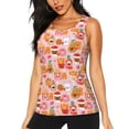 thumbnail image 1 of Balery Funny Food Camiseta sin mangas estampada ligera para mujer, tops de entrenamiento sin mangas, camisetas de yoga transpirables de secado rápido.-Small, 1 of 7