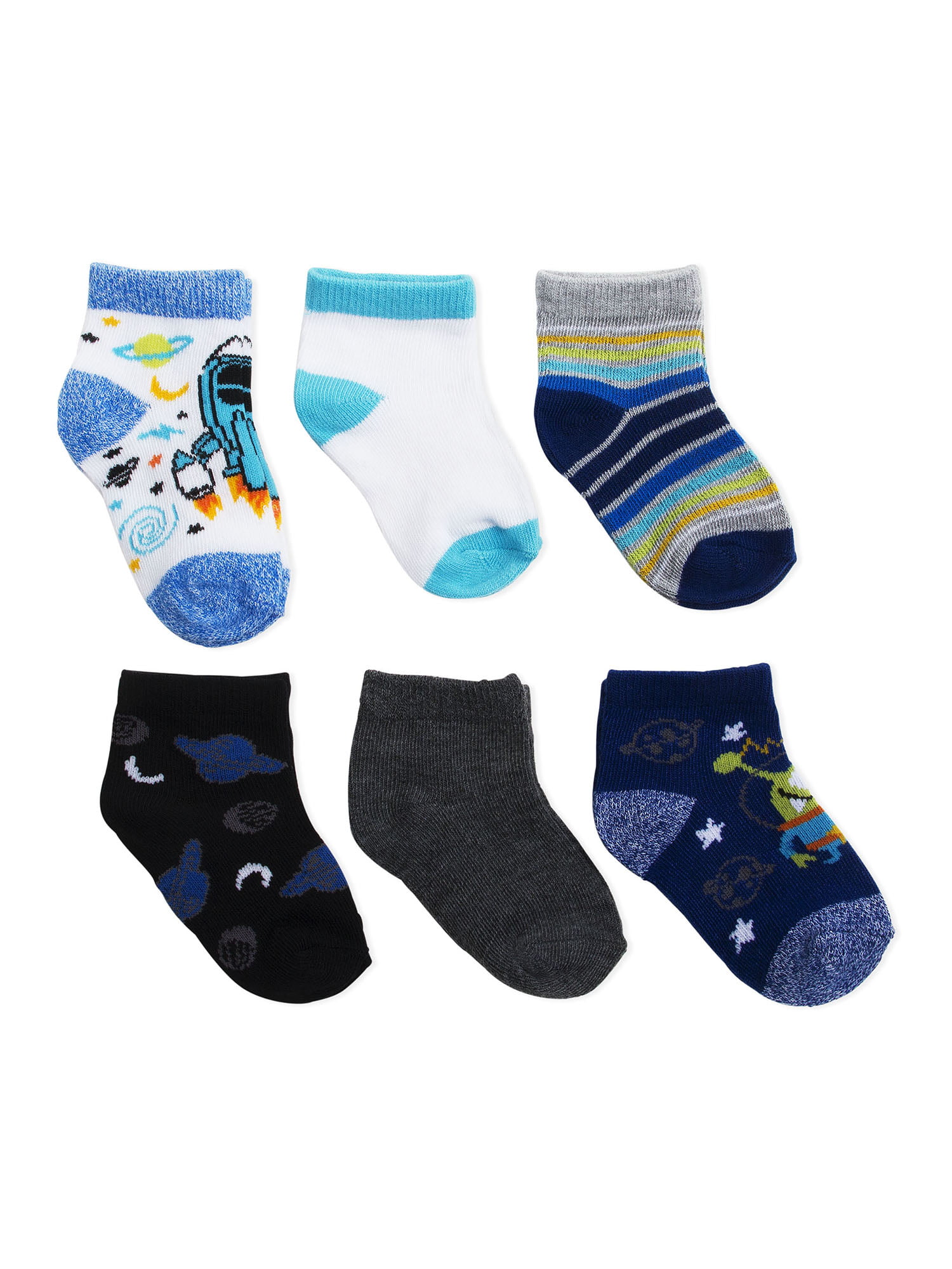 Baby Toddler Boy Shorty Socks, 6-pack - Walmart.com