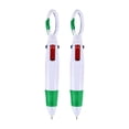 thumbnail image 2 of VEFSU Set Of 2 Mini 4 In 1 Multi Colored Ink Ballpoint Pen with Keychain,Retractable Shuttle Pens with Carabiner Clip,Multi Colored Pens for Nurses,Stocking Stuffer Gifts, Party Favors, 2 of 6