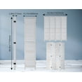 thumbnail image 5 of YRLLENSDAN 4 Panel Wood Room Divider White 5.6 Ft Tall Privacy Wall Divider 66.9" x 15.75" Each Panel Folding Wood Screen for Home Office Bedroom Restaurant (White), 5 of 7