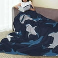 thumbnail image 4 of Shark Blanket Cartoon Cute Marine Animal Ligtweight Cozy Soft Print Throw Blankets for Kids Women Gifts 50"x40", 4 of 7