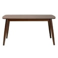 thumbnail image 3 of Baxton Studio Flora Mid-Century Modern Walnut Brown Finished Wood Dining Table, 3 of 9