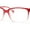 Red, variant on Stylish Classic Thin Plastic Rectangular Horn Rim Reading Glasses Blue +1.00